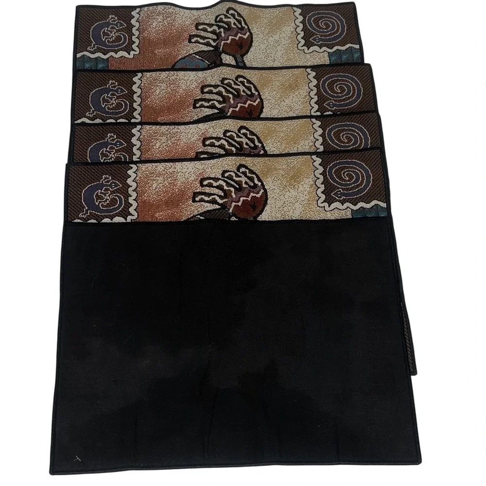 Kokopelli Southwestern Dancing Flute Player‎ - Set Of 5 Placemats, 17x12 in.